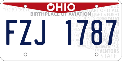 OH license plate FZJ1787