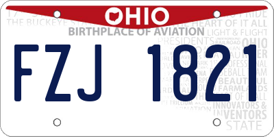 OH license plate FZJ1821