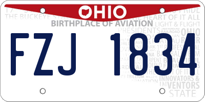 OH license plate FZJ1834