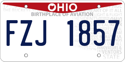 OH license plate FZJ1857
