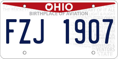 OH license plate FZJ1907