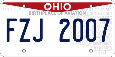 OH license plate FZJ2007