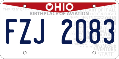 OH license plate FZJ2083