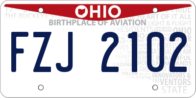 OH license plate FZJ2102