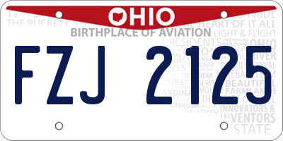 OH license plate FZJ2125