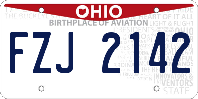 OH license plate FZJ2142