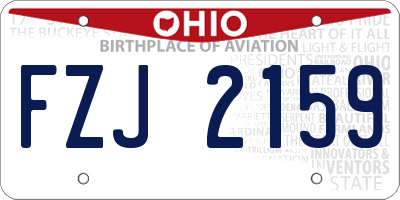 OH license plate FZJ2159