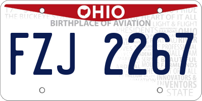 OH license plate FZJ2267