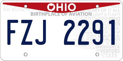 OH license plate FZJ2291