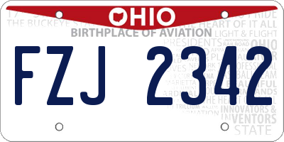 OH license plate FZJ2342