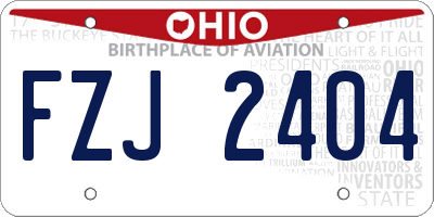 OH license plate FZJ2404