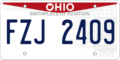 OH license plate FZJ2409