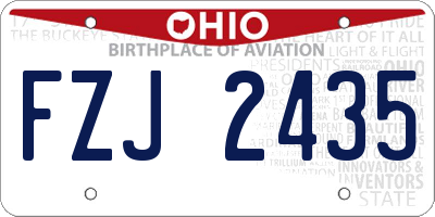 OH license plate FZJ2435
