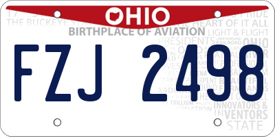 OH license plate FZJ2498