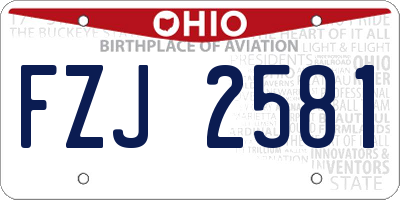 OH license plate FZJ2581
