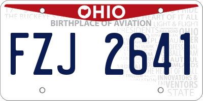OH license plate FZJ2641