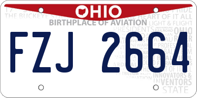 OH license plate FZJ2664