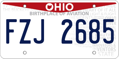 OH license plate FZJ2685
