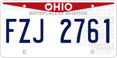 OH license plate FZJ2761