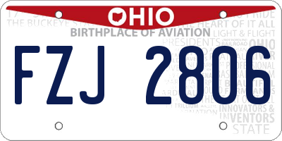 OH license plate FZJ2806