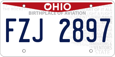 OH license plate FZJ2897