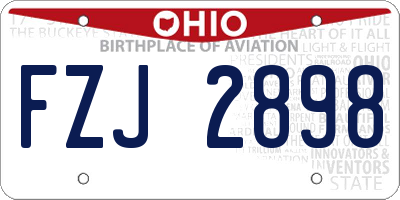OH license plate FZJ2898