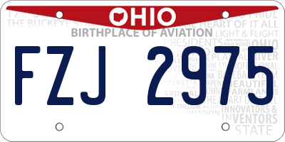 OH license plate FZJ2975