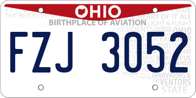 OH license plate FZJ3052