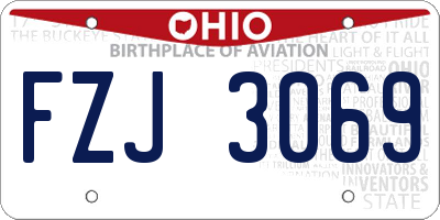 OH license plate FZJ3069