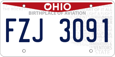 OH license plate FZJ3091