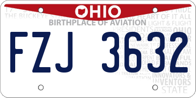 OH license plate FZJ3632