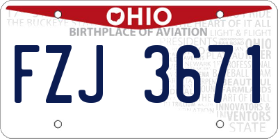 OH license plate FZJ3671