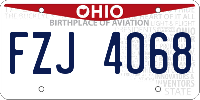 OH license plate FZJ4068