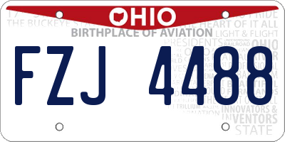 OH license plate FZJ4488