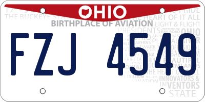OH license plate FZJ4549