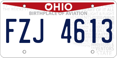 OH license plate FZJ4613