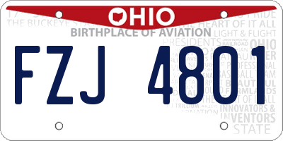 OH license plate FZJ4801