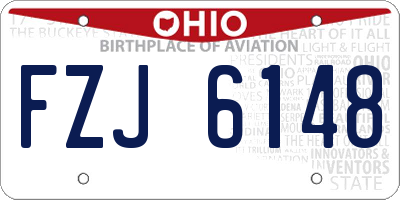 OH license plate FZJ6148