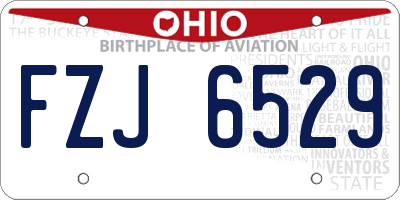 OH license plate FZJ6529