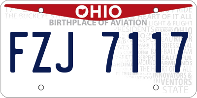 OH license plate FZJ7117