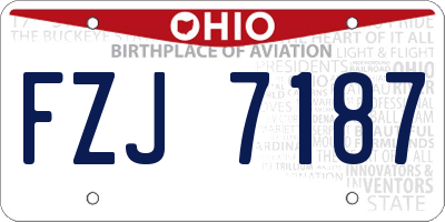 OH license plate FZJ7187