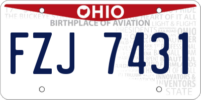 OH license plate FZJ7431