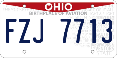OH license plate FZJ7713