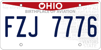 OH license plate FZJ7776