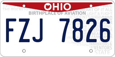 OH license plate FZJ7826