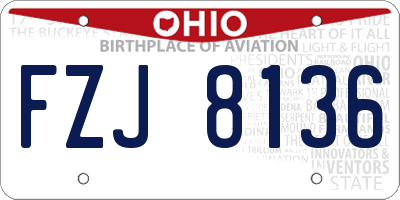 OH license plate FZJ8136