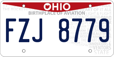 OH license plate FZJ8779