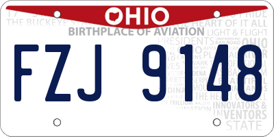 OH license plate FZJ9148