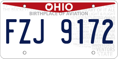 OH license plate FZJ9172