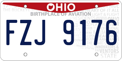 OH license plate FZJ9176